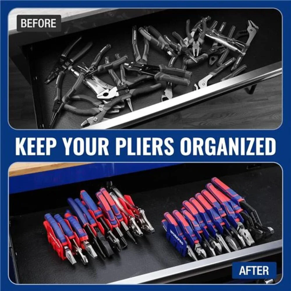 Pliers Organizer Rack Tool Drawer Holder 20 Slot Non Slip Tool Storage Rack